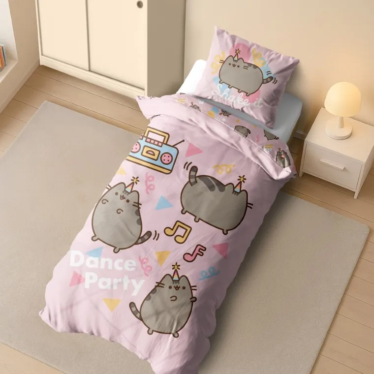 Pusheen, set lenjerie de pat single, 140-200 cm