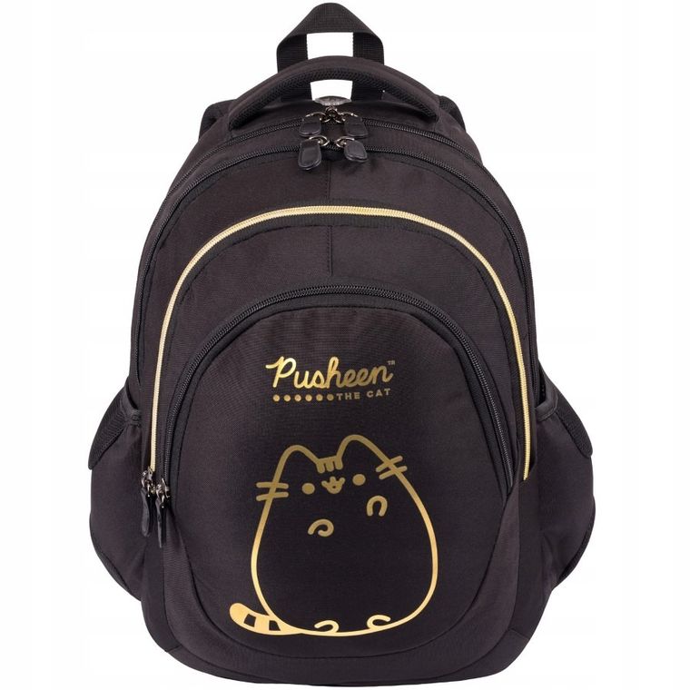 Pusheen The Cat, rucsac pentru scoala, cu 4 compartimente, Gold