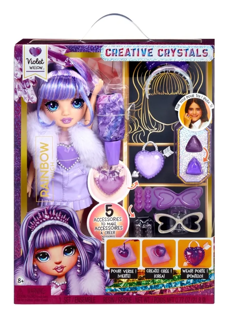 Rainbow High, Creative Crystals, Violet, papusa fashion