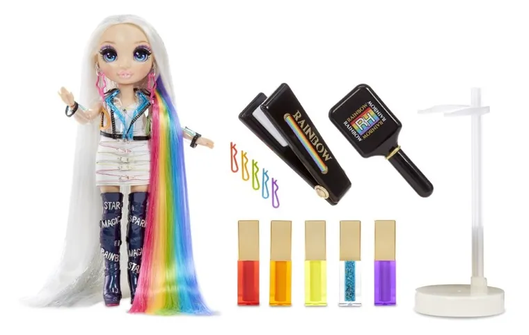 Rainbow High, Salon de coafura, set papusa cu accesorii
