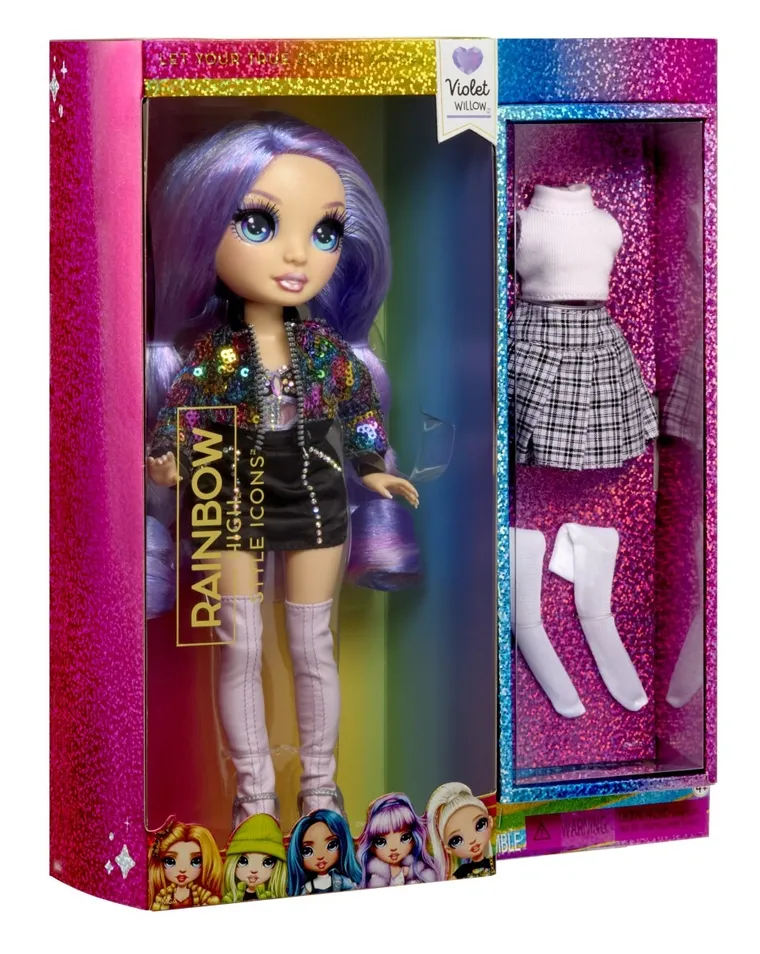 Rainbow High, Violet, papusa fashion