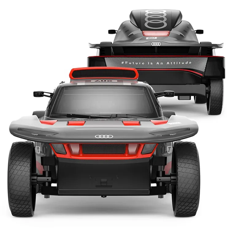 Rastar, Audi RS Q e-tron E2, vehicul cu telecomanda, gri-rosu, 1:14