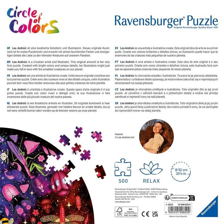 Ravensburger, Circle of Colors, Insects, puzzle, 500 piese