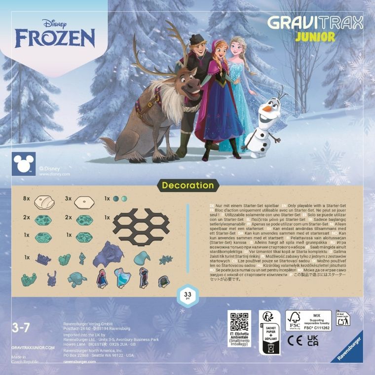 Ravensburger, GraviTrax Junior, Frozen, set suplimentar