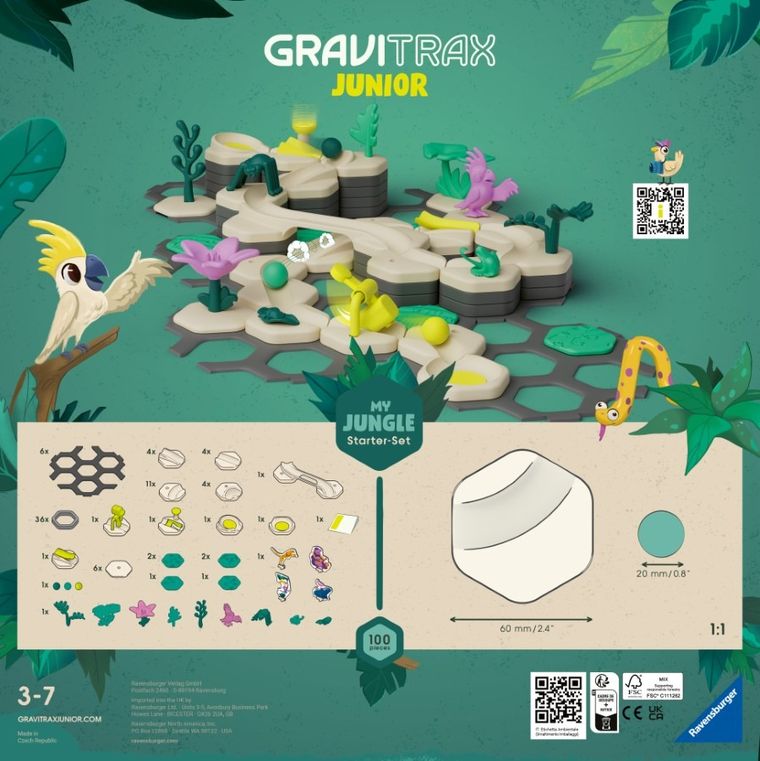 Ravensburger, GraviTrax Junior, Jungle, set de start