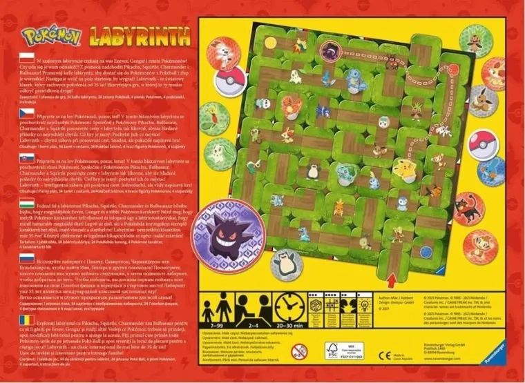 Ravensburger, Labyrinth Pokemon, joc de familie