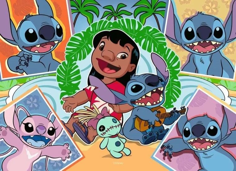 Ravensburger, Lilo si Stitch, puzzle 2D, 4-100 piese