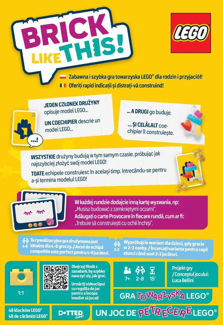 Rebel, LEGO, Brick Like This, joc de familie si de petrecere
