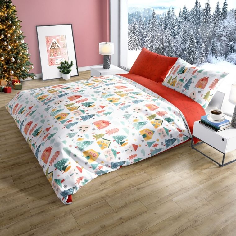 Scandic, Sat Pastel, set lenjerie de pat single, 140-200 cm