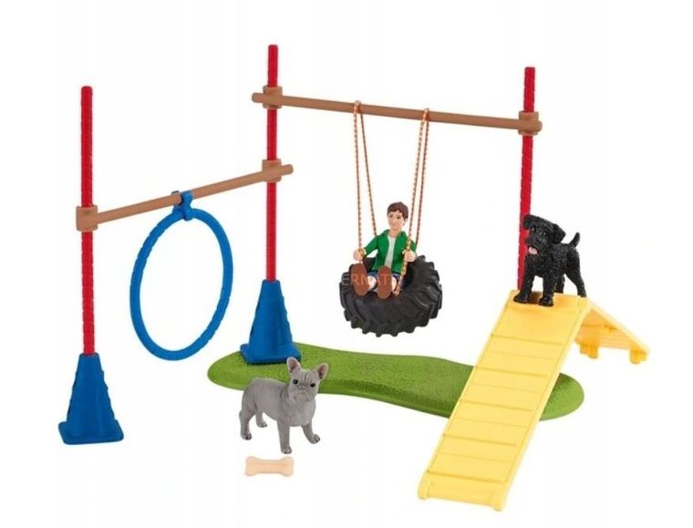 Schleich, Farm World, teren amenajat pentru catei, set, 42536