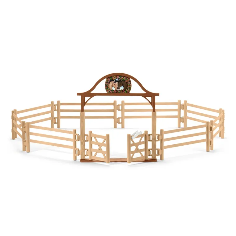 Schleich, Horse Club, Padoc cu poarta de intrare, accesorii, 42434
