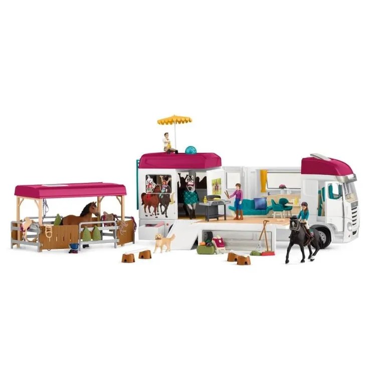 Schleich, Horse Club, Remorca transport pentru cai, set, 42619