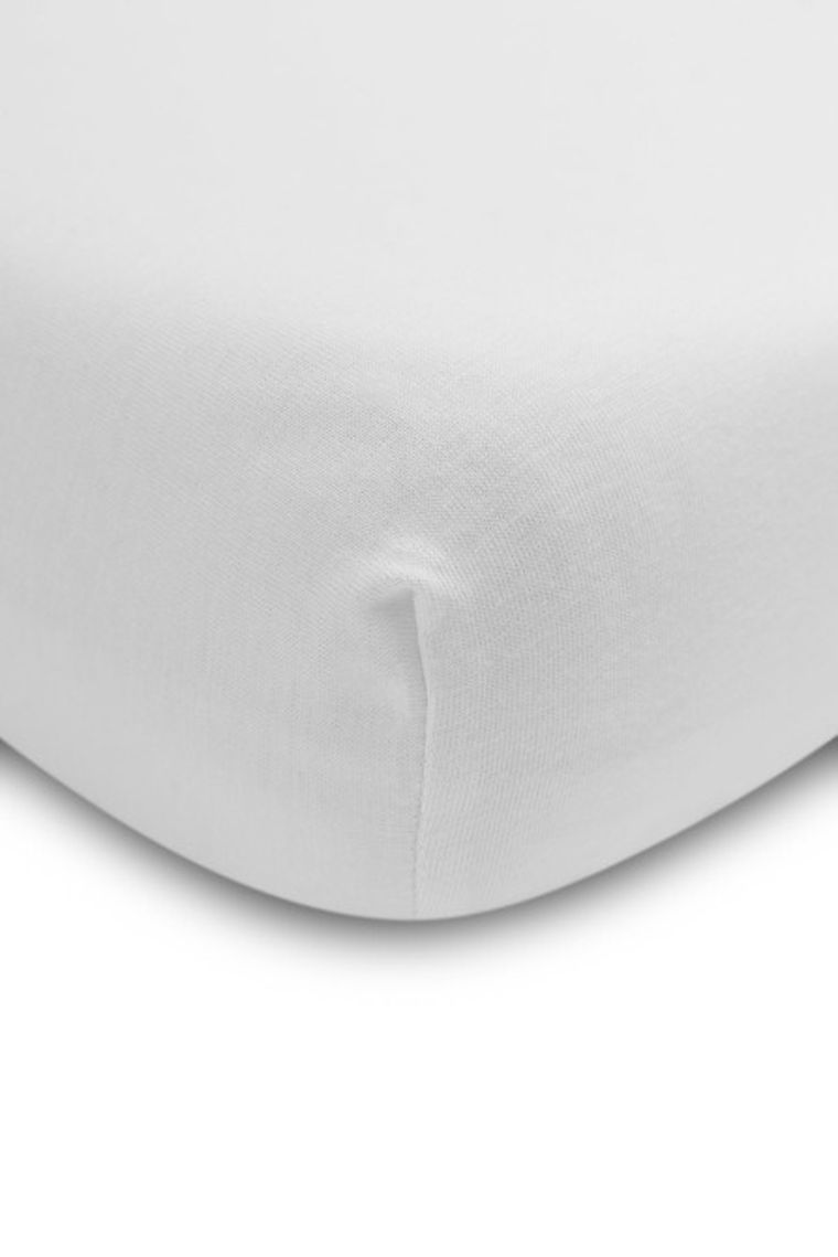 Sensilli, Cearsaf cu elastic, deluxe, jersey, alb, 160-80 cm