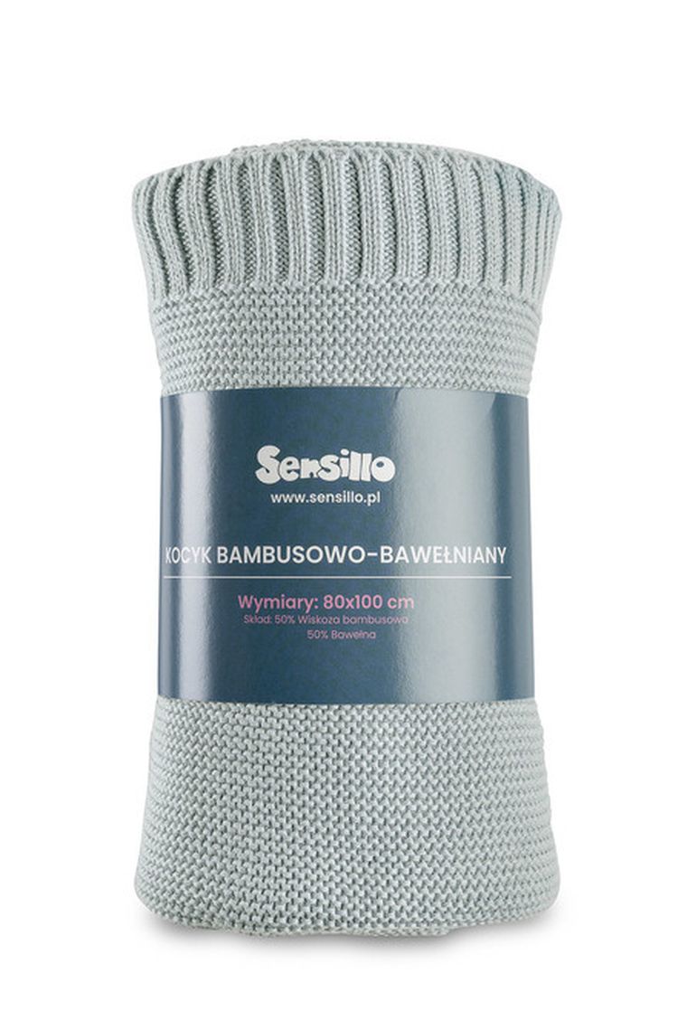Sensillo, patura din bambus si bumbac, Baby Grey, 80-100 cm