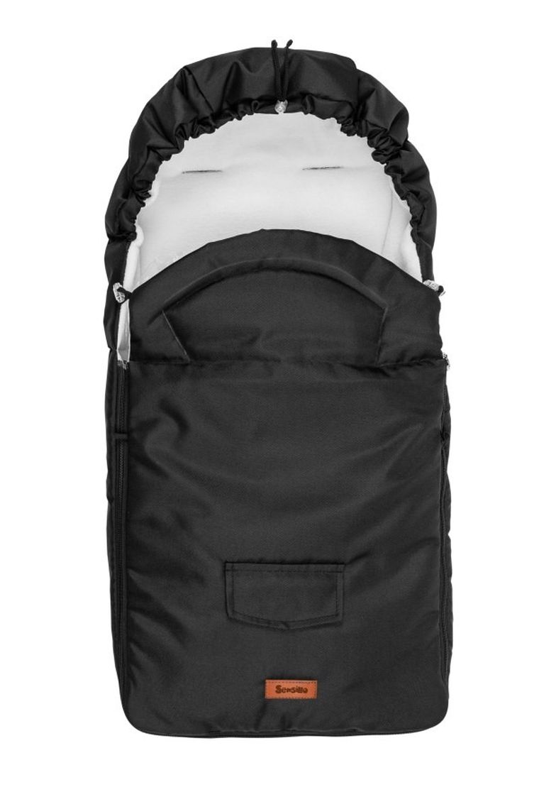 Sensillo, Sac de dormit din fleece pentru carucior, Negru, 95-40 cm