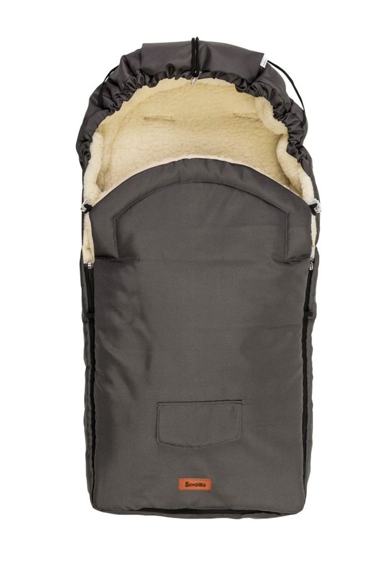 Sensillo, Sac de dormit din lana pentru carucior, Granit 95-40 cm