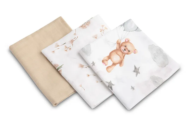 Sensillo, Ursulet, scutec din muselina, 70-80 cm, 3 buc.