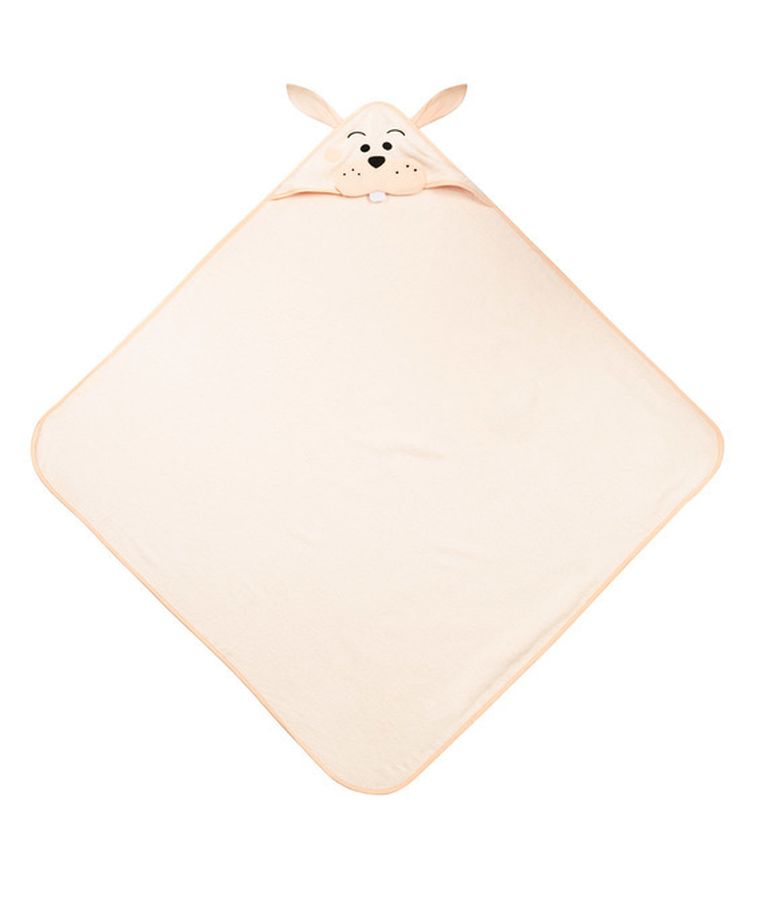 Sensillo, Water Friends, husa de baie moale cu aplicatie 3D, Iepuras, roz, 100-100 cm