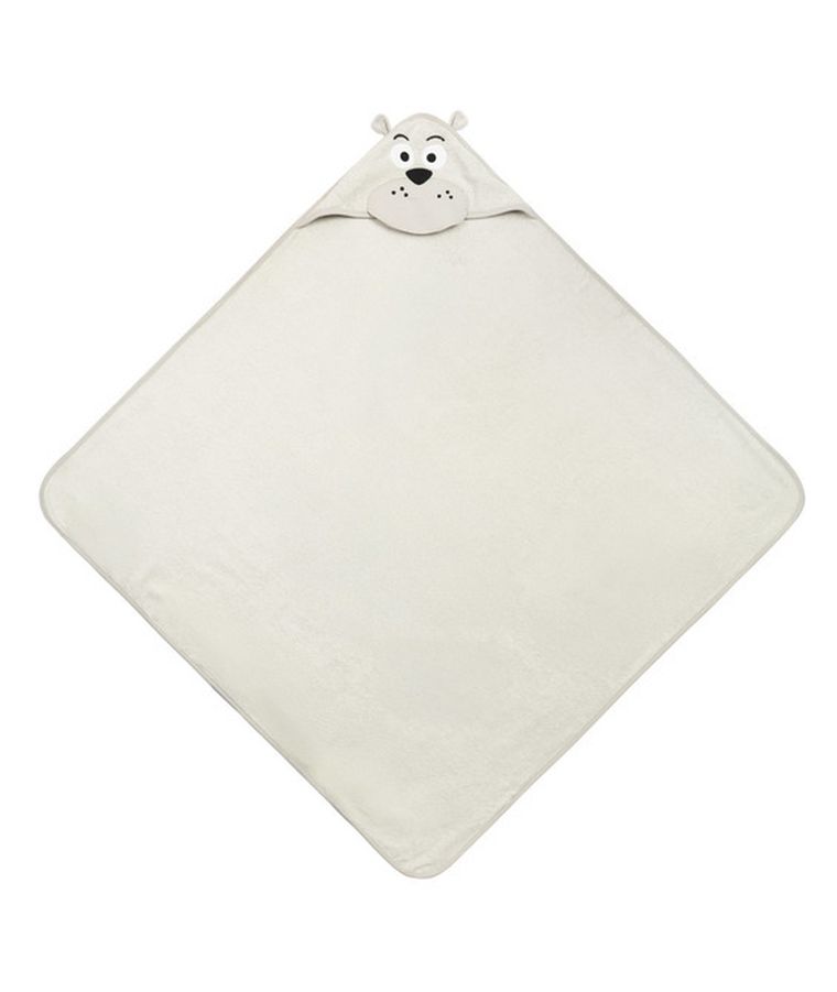 Sensillo, Water Friends, husa de baie moale cu aplicatie 3D, Ursulet, gri, 100-100 cm