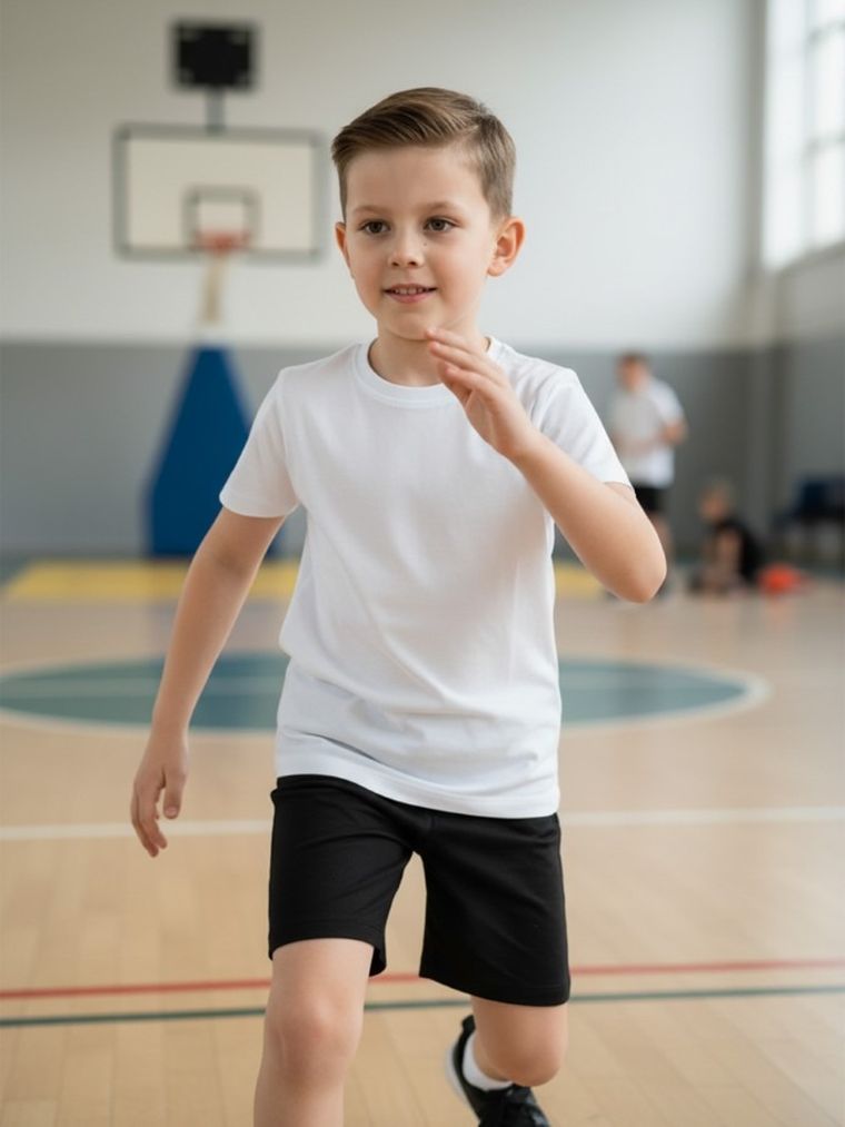 Set pentru baieti, Tricou, Pantaloni scurti, alb-negru, Tup Tup