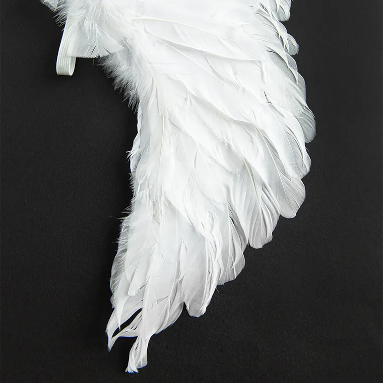 Smiki, aripi de inger cu lumini LED, alb