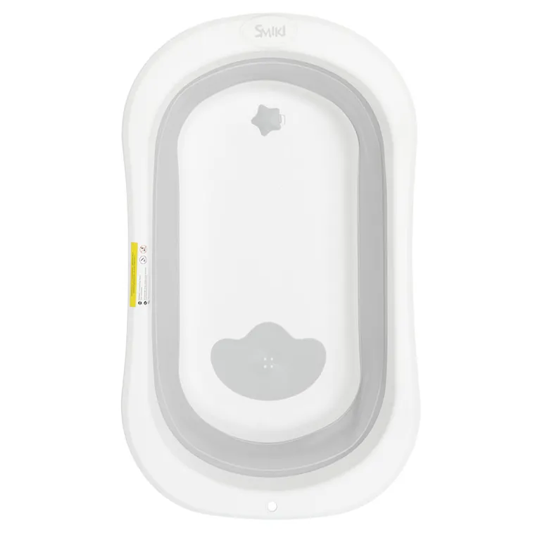 Smiki, cadita pliabila pentru bebelusi, alb