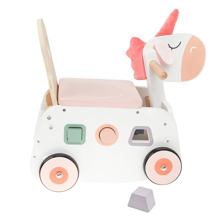 Smiki, Calut, jucarie din lemn fara pedale si piese de potrivit