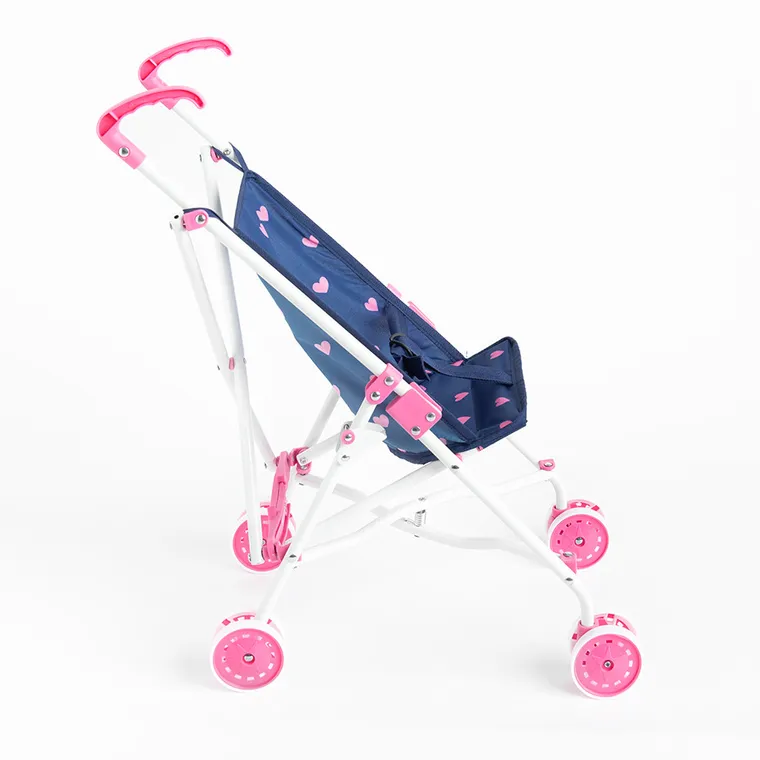 Smiki, carucior sport pentru papusi, bleumarin-alb