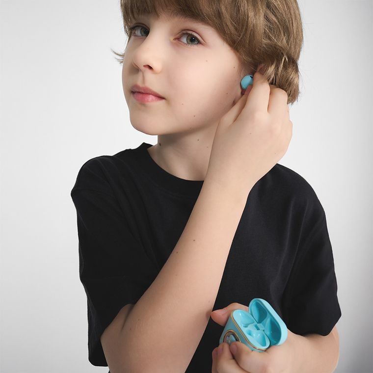 Smiki, casti wireless, intraauriculare, albastru