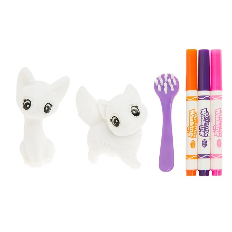 Smiki, Color & Clean, Pisicute, figurine lavabile de pictat, 1 buc.