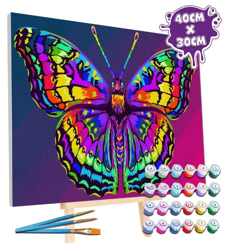 Smiki, Fluture, pictura pe numere, set creativ