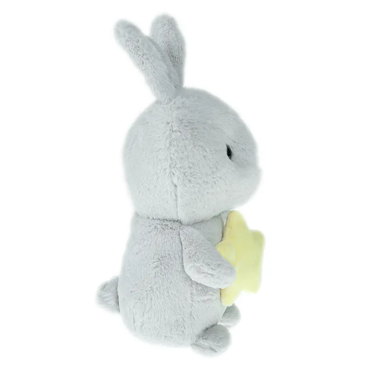 Smiki, Iepuras cu steluta, jucarie de plus, gri, 25 cm