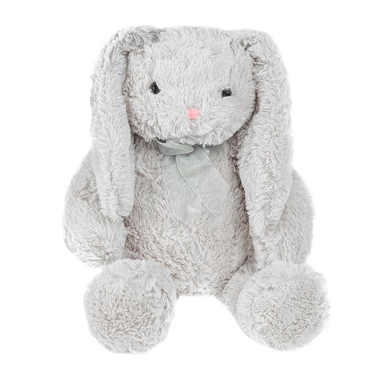 Smiki, Iepuras, jucarie de plus, gri, 40 cm