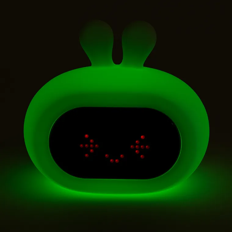 Smiki, Iepuras, lampa din silicon cu LED si ceas