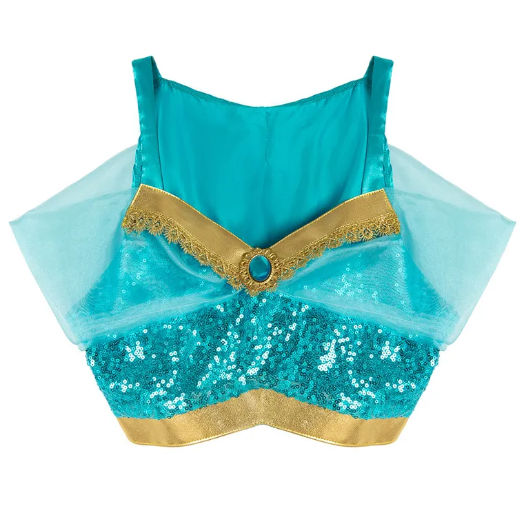 Smiki, Jasmine Aladdin, costum pentru copii, turcoaz, 117/128 cm