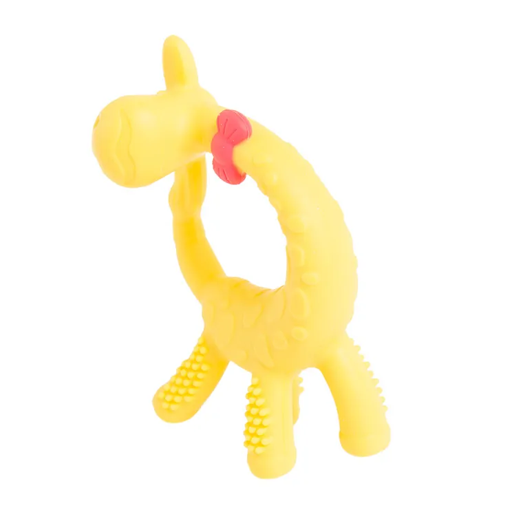 Smiki, jucarie de dentitie, girafa, galben, de la 6 luni, 1 buc.