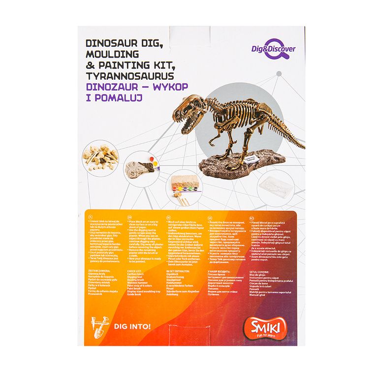 Smiki, Kit excavare, dinozaur cu acuarele, set de stiinta
