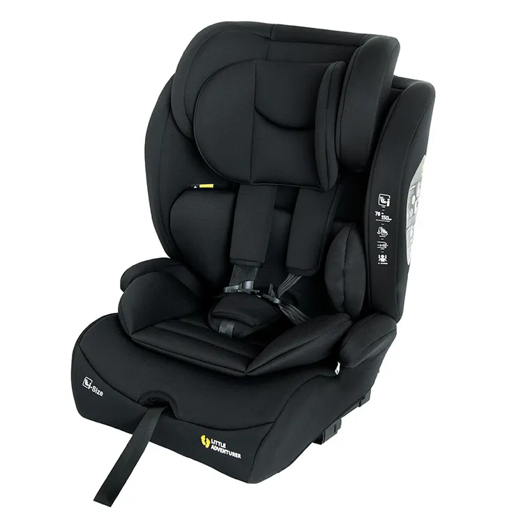 Smiki, Little Adventurer, scaun auto, iSize, negru, 76-150 cm