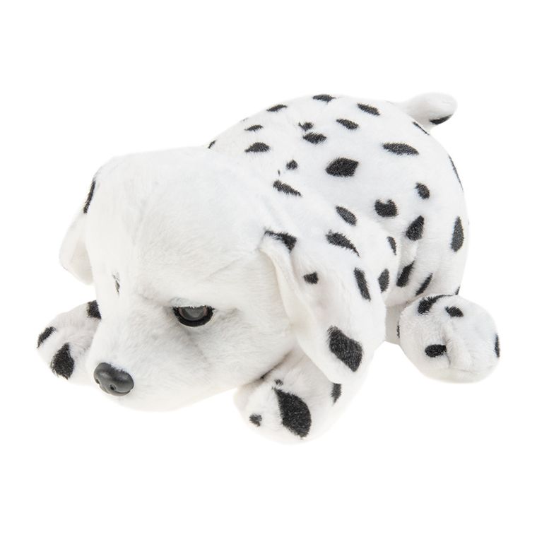 Smiki, Little Dreamer, Dalmatian somnoros, jucarie de plus interactiva, 30 cm