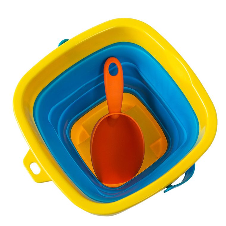 Smiki, lopatica si galetusa pliabila, set pentru joaca in nisip