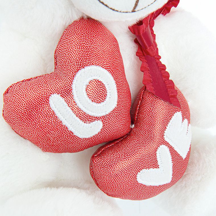 Smiki, Love, ursulet cu inimioare, jucarie de plus, 23 cm