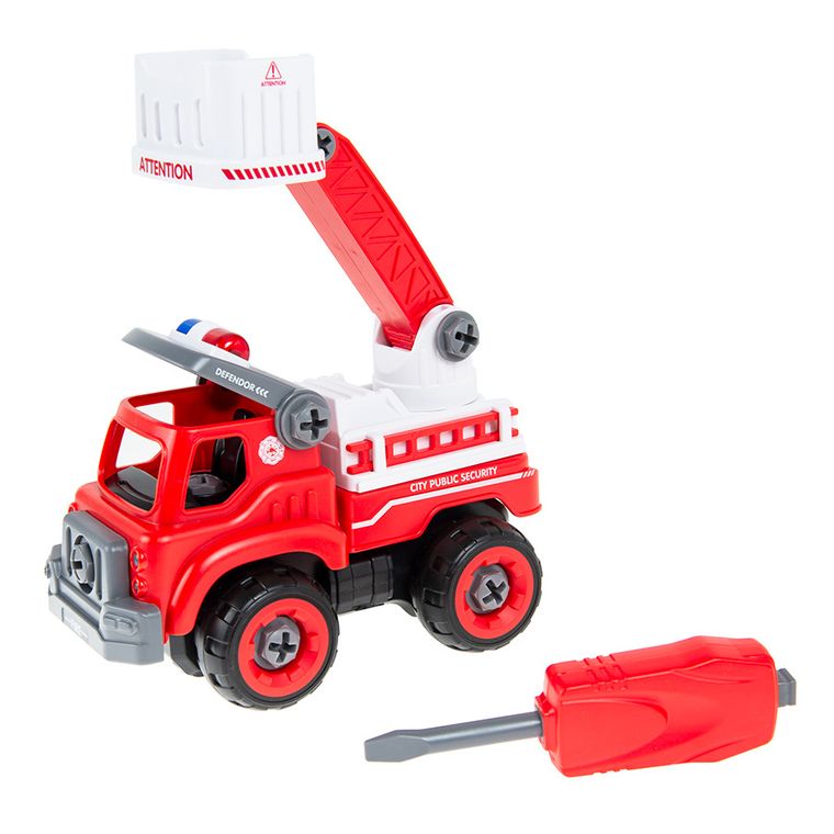 Smiki, masinuta de pompieri cu macara si sunete, vehicul