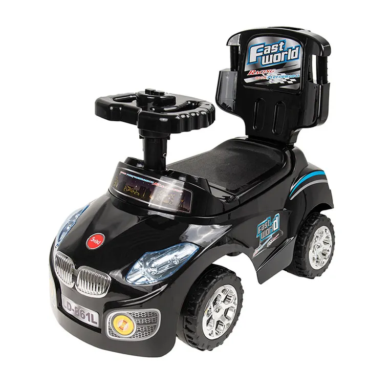 Smiki, Masinuta fara pedale cu maner, negru