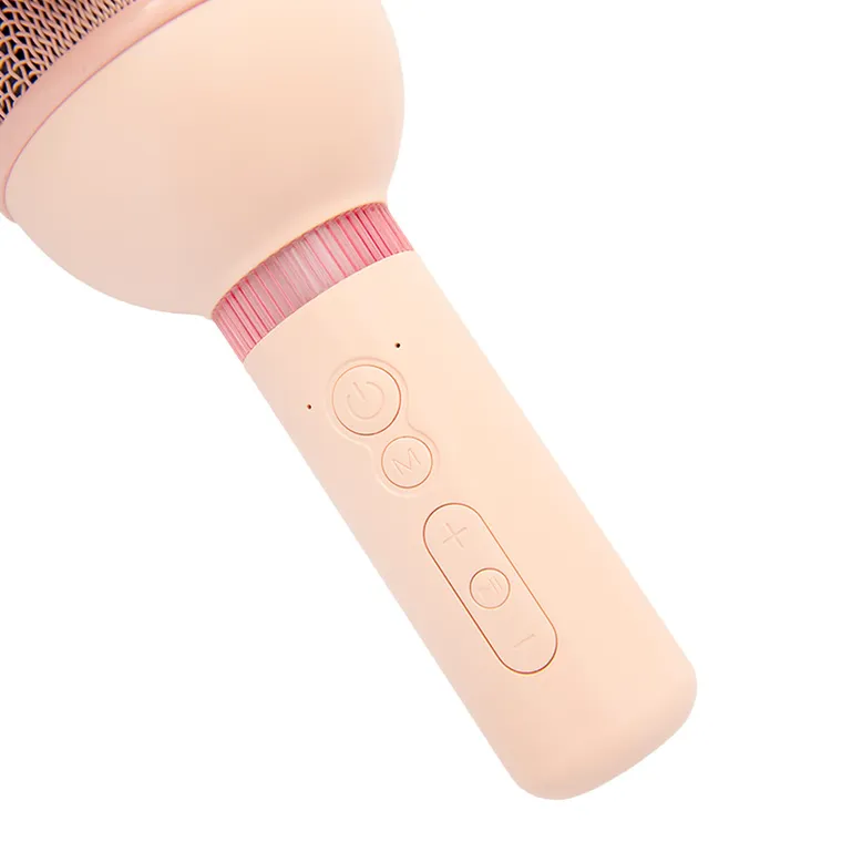 Smiki, Music World, microfon karaoke cu difuzor bluetooth, roz