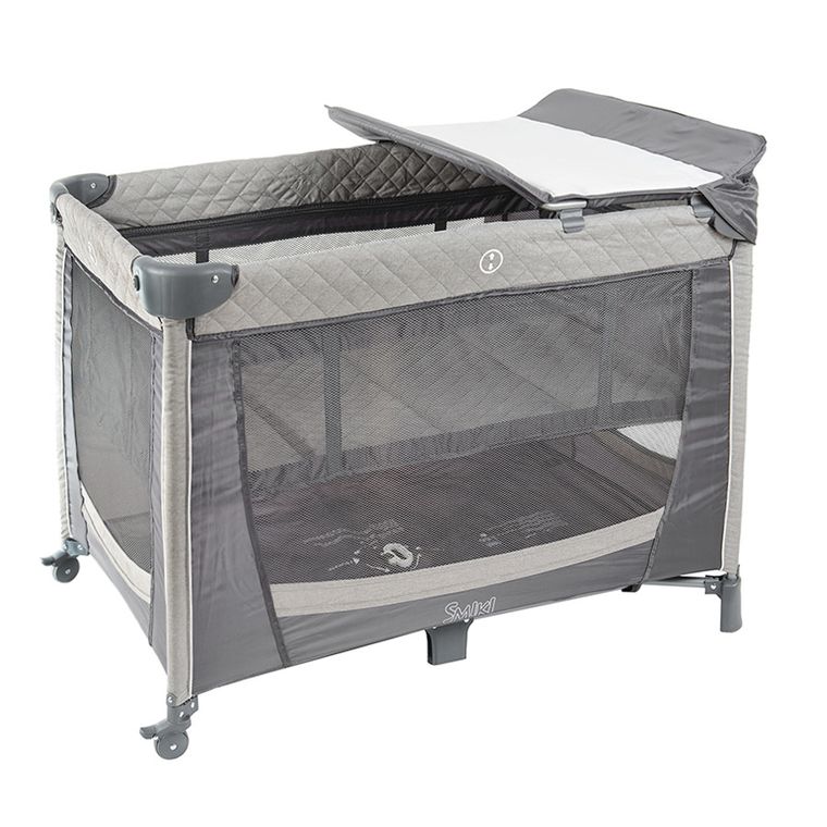 Smiki, patut de voiaj cu saltea de infasat, gri