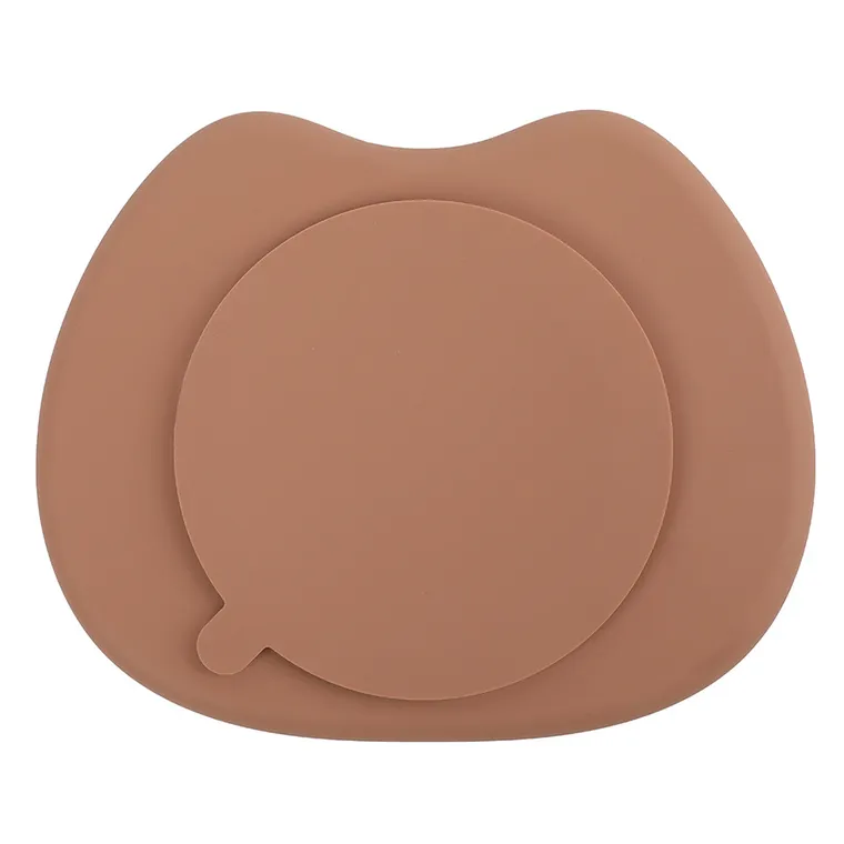 Smiki, Pisica, farfurie compartimentata din silicon, maro