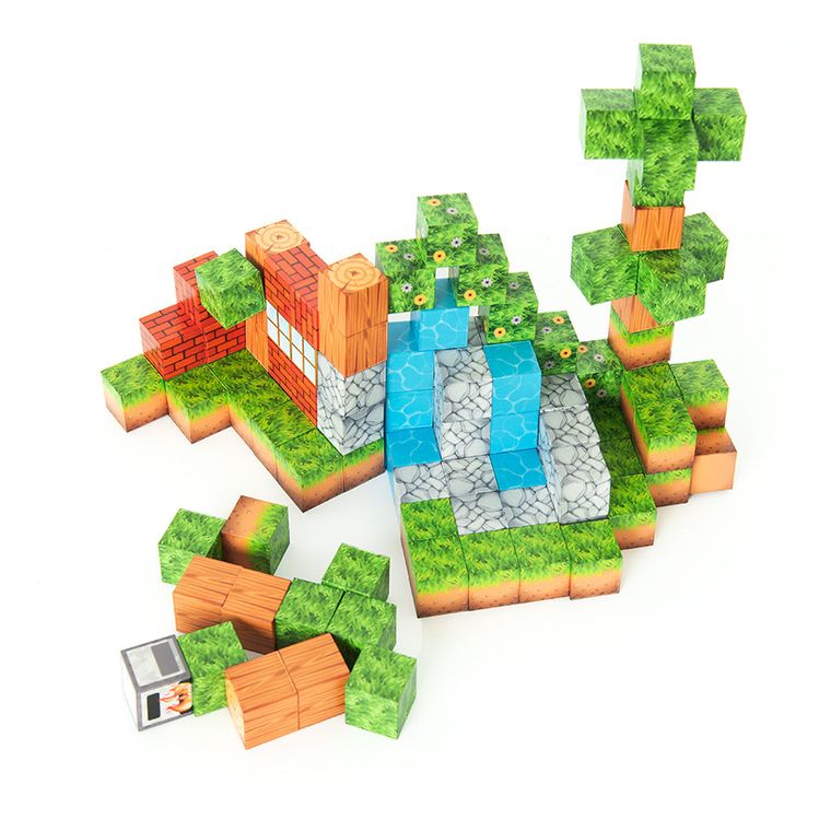 Smiki, Pixeli, set cu piese magnetice, 106 elemente