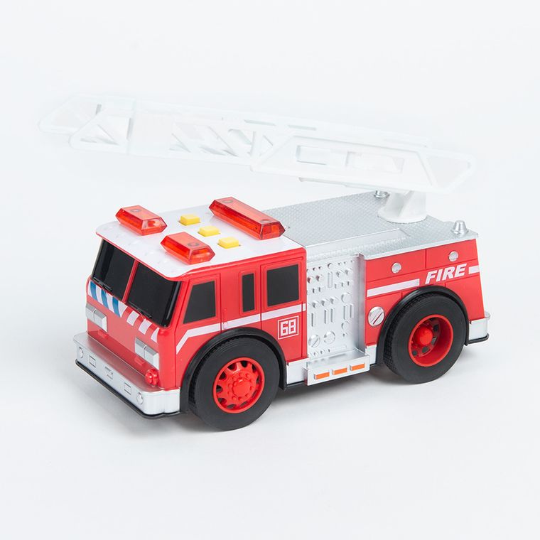 Smiki, Pompieri, vehicul cu lumini si sunete, 18 cm
