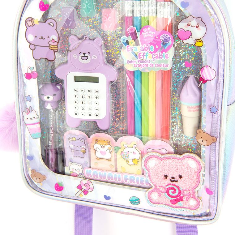 Smiki, rucsac cu accesorii, violet