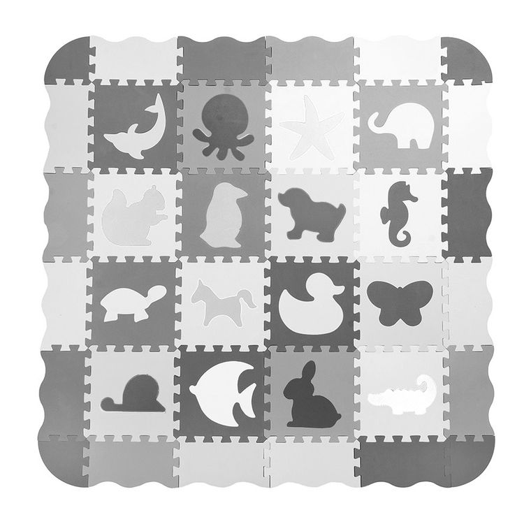 Smiki, saltea din spuma, alb-gri